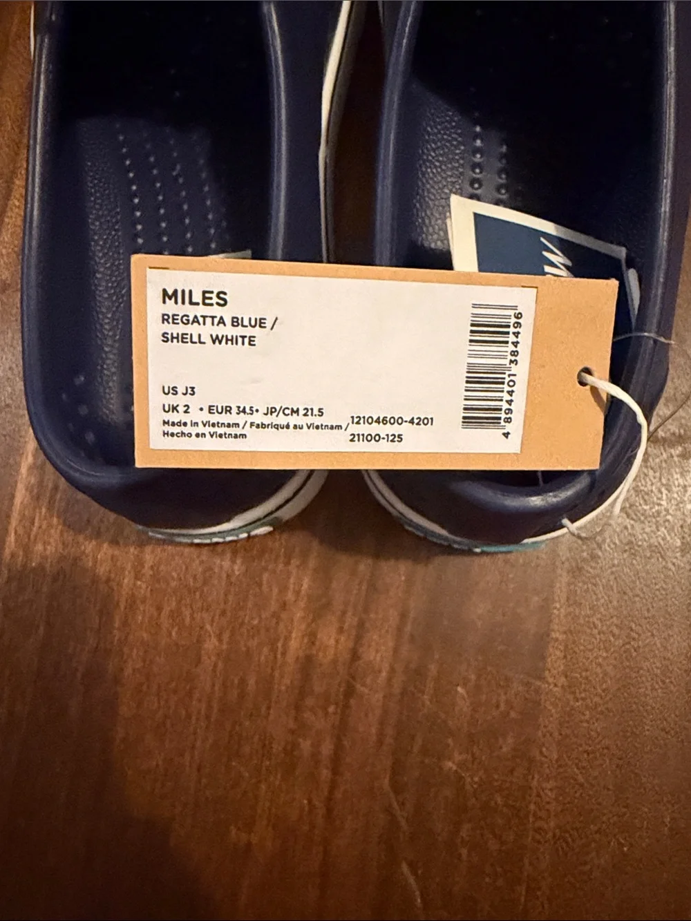 Native Slip-On Shoes in Navy with White Trim